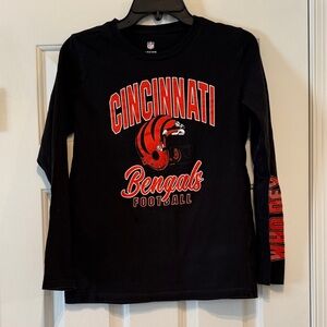 NFL Black and Red Long Sleeve Kids Tee